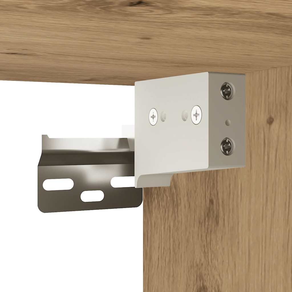 Veggskap Til Baderom Artisan Eik 80X25X30 Cm Konstruert Tre