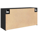 Veggskap Til Baderom Svart 80X25X40 Cm Konstruert Tre