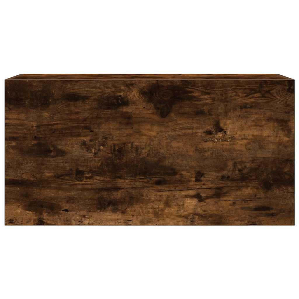 Veggskap Til Baderom Røkt Eik 80X25X40 Cm Konstruert Tre