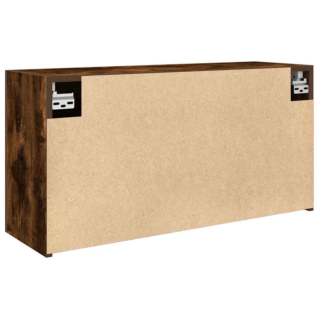 Veggskap Til Baderom Røkt Eik 80X25X40 Cm Konstruert Tre