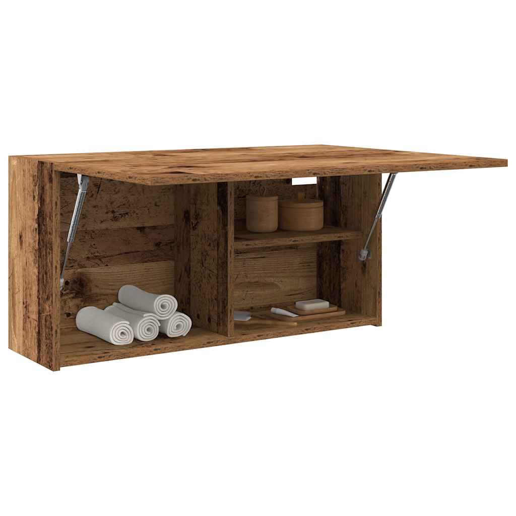Veggskap Til Baderom Gammelt Tre 80X25X40 Cm Konstruert Tre