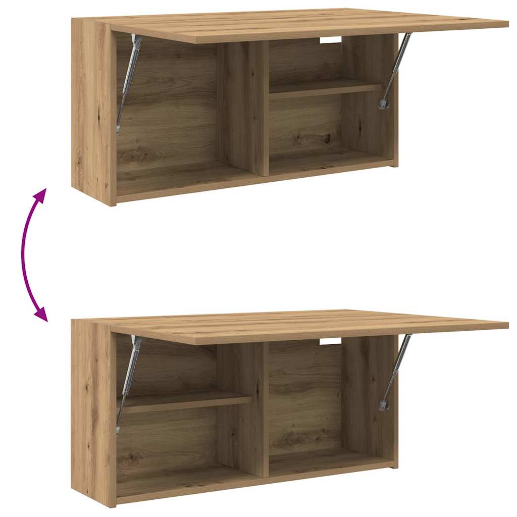 Veggskap Til Baderom Artisan Eik 80X25X40 Cm Konstruert Tre
