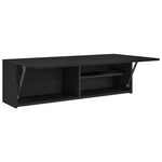 Veggskap Til Baderom Svart 100X25X30 Cm Konstruert Tre