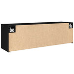 Veggskap Til Baderom Svart 100X25X30 Cm Konstruert Tre