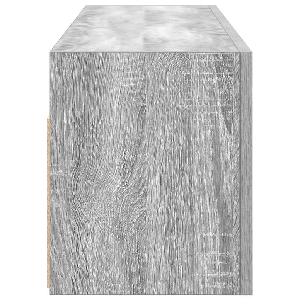 Veggskap Til Baderom Grå Sonoma 100X25X30 Cm Konstruert Tre