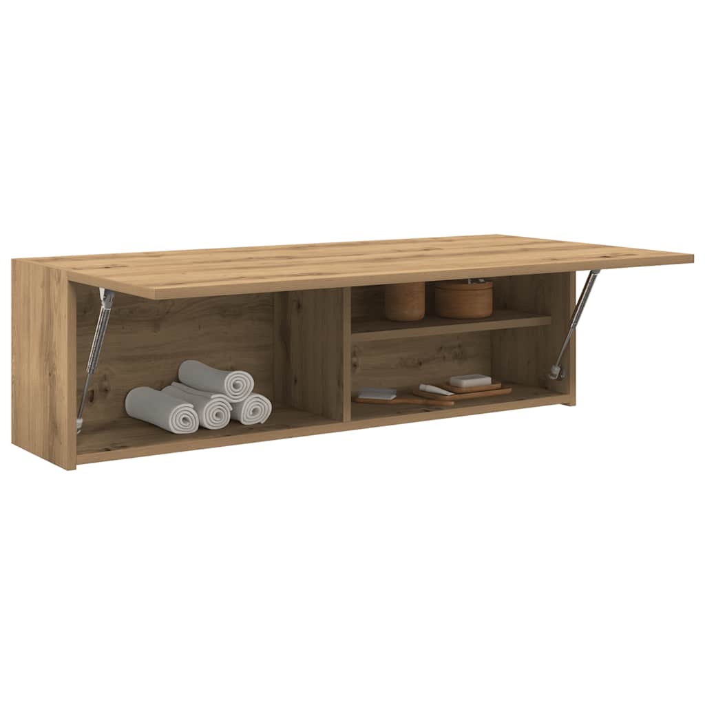 Veggskap Til Baderom Artisan Eik 100X25X30 Cm Konstruert Tre