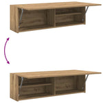 Veggskap Til Baderom Artisan Eik 100X25X30 Cm Konstruert Tre