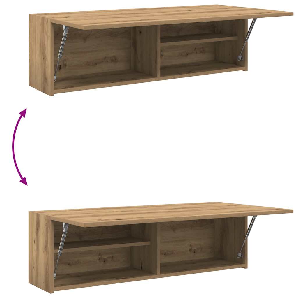 Veggskap Til Baderom Artisan Eik 100X25X30 Cm Konstruert Tre