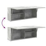 Veggskap Til Baderom Betonggrå 100X25X40 Cm Konstruert Tre