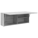 Veggskap Til Baderom Grå Sonoma 100X25X40 Cm Konstruert Tre