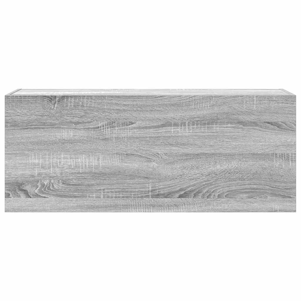 Veggskap Til Baderom Grå Sonoma 100X25X40 Cm Konstruert Tre