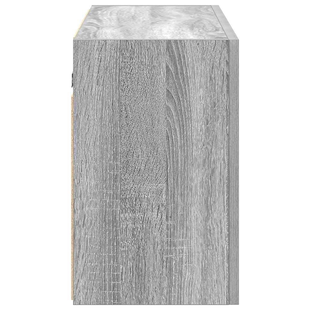 Veggskap Til Baderom Grå Sonoma 100X25X40 Cm Konstruert Tre