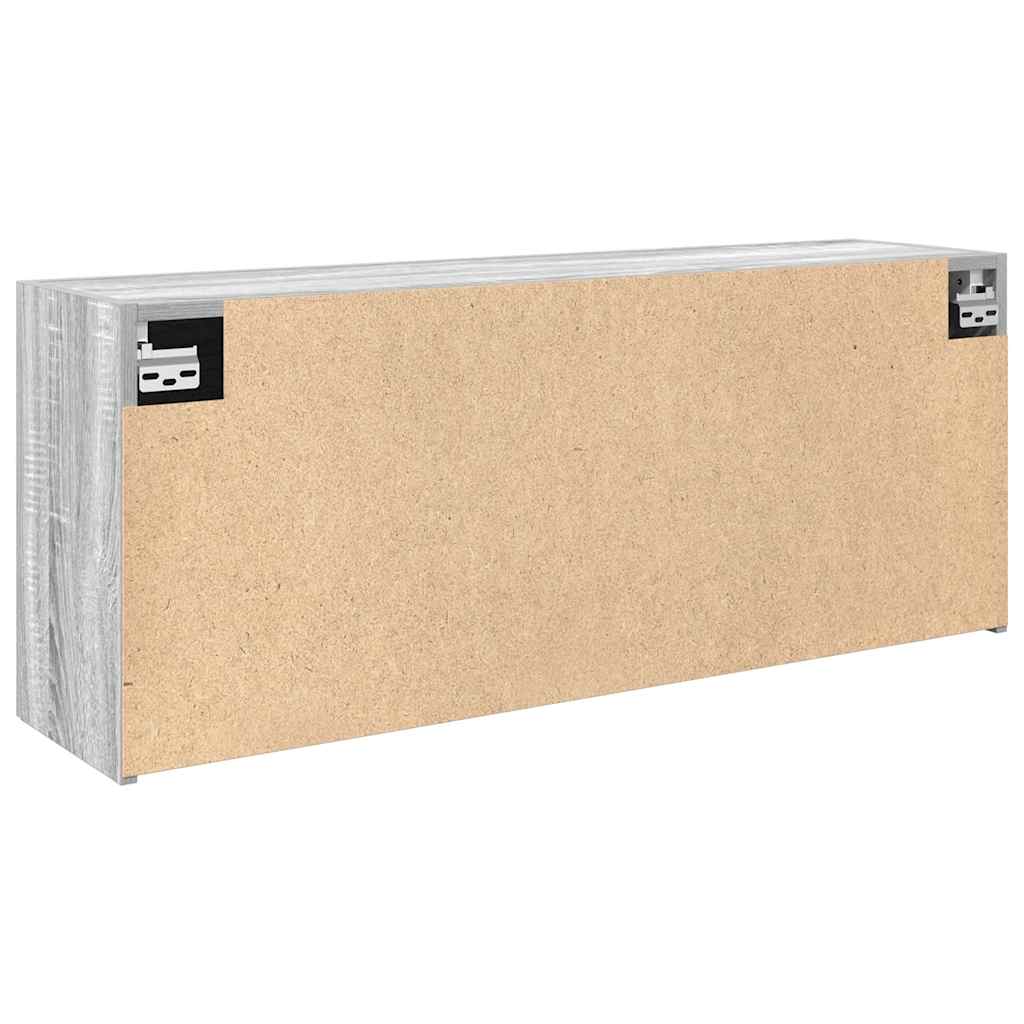 Veggskap Til Baderom Grå Sonoma 100X25X40 Cm Konstruert Tre