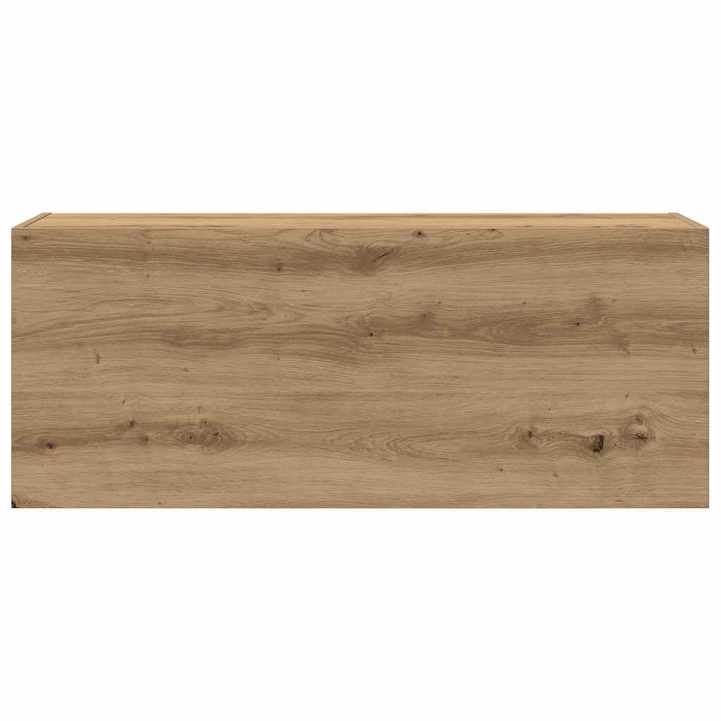 Veggskap Til Baderom Artisan Eik 100X25X40 Cm Konstruert Tre