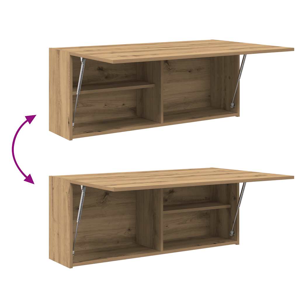 Veggskap Til Baderom Artisan Eik 100X25X40 Cm Konstruert Tre