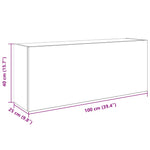 Veggskap Til Baderom Artisan Eik 100X25X40 Cm Konstruert Tre