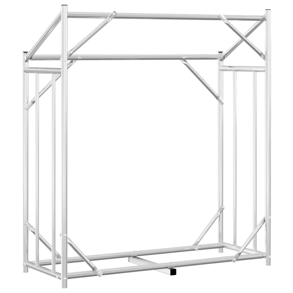 Vedstativ Med Ståltråd 100,5X40,5X110,5 Cm Galvanisert Stål