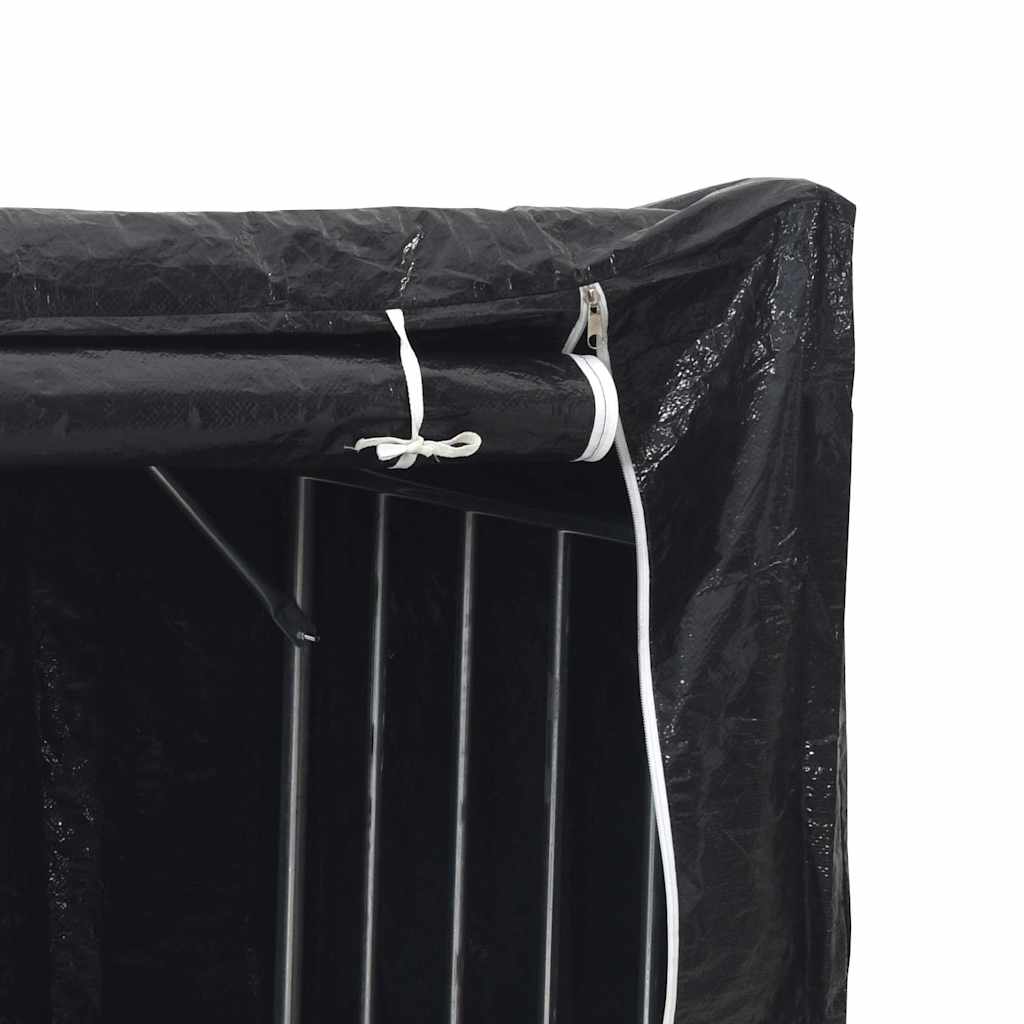 Vedstativ Med Ståltråd 100,5X40,5X110,5 Cm Galvanisert Stål