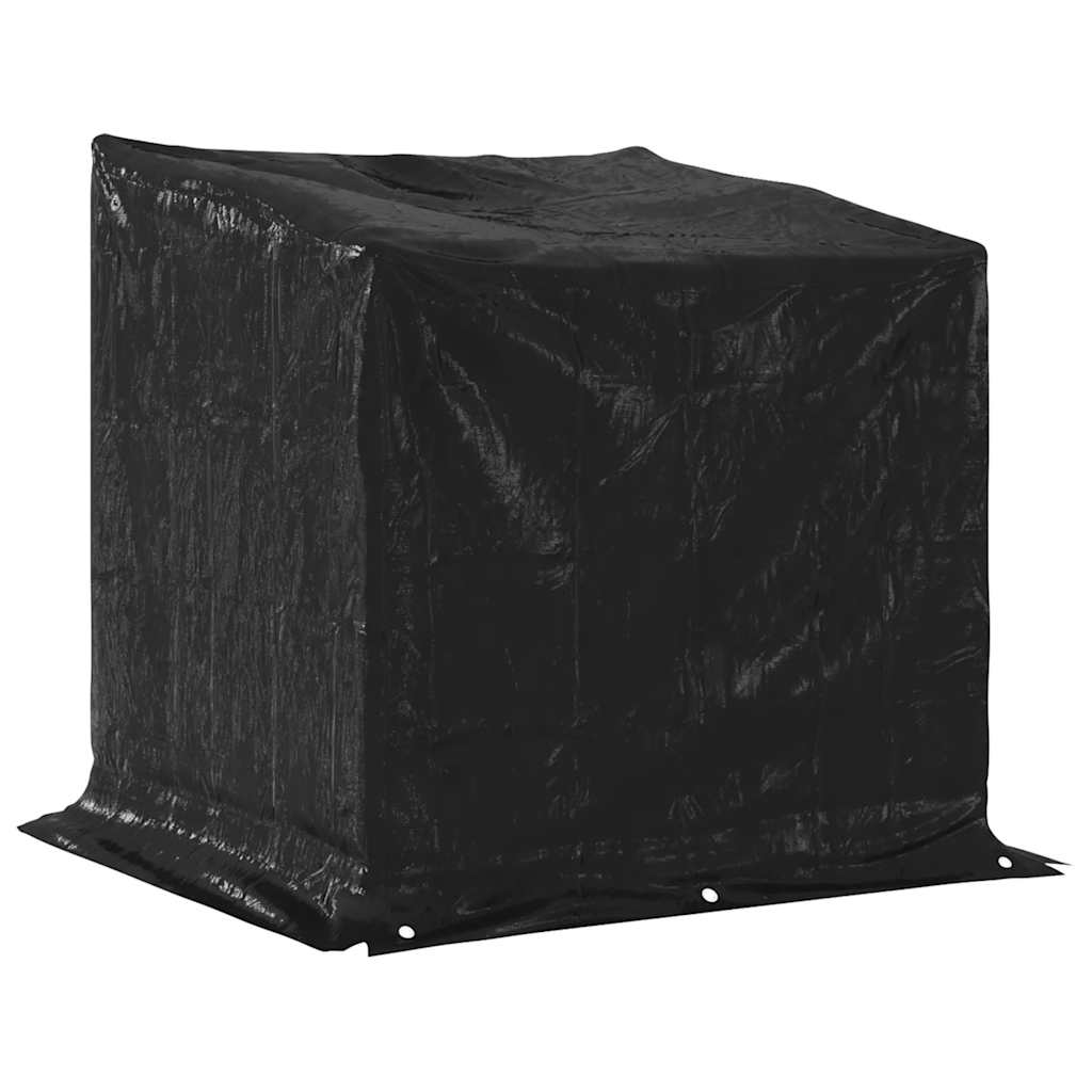 Vedstativ Med Regntrekk 101X61X110,5 Cm Galvanisert Stål