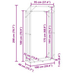 Vedstativ Med Regntrekk 100X40X200 Cm Galvanisert Stål