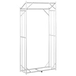 Vedstativ Med Regntrekk 100X40X200 Cm Galvanisert Stål