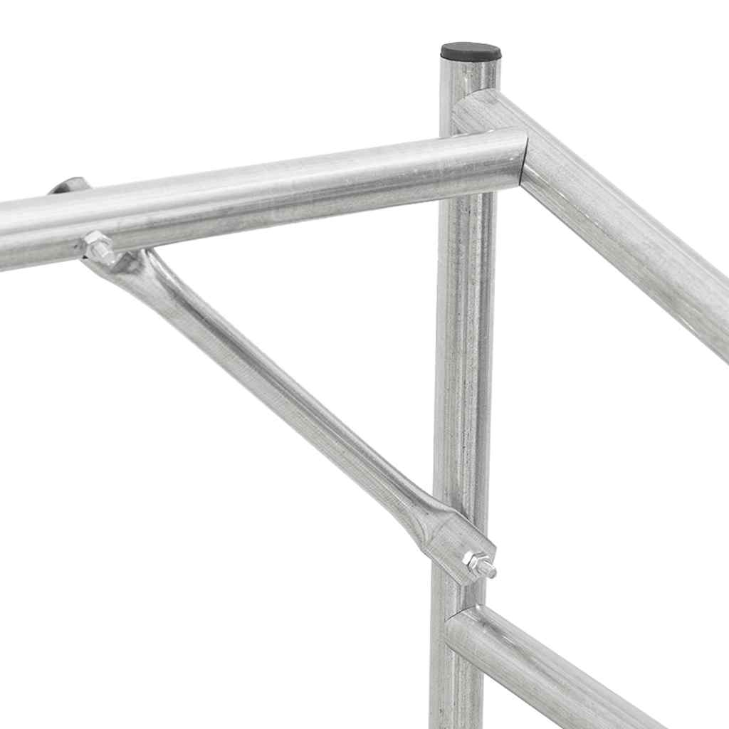 Vedstativ Med Regntrekk 100X40X200 Cm Galvanisert Stål