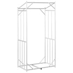 Vedstativ Med Regntrekk 100X60X200 Cm Galvanisert Stål