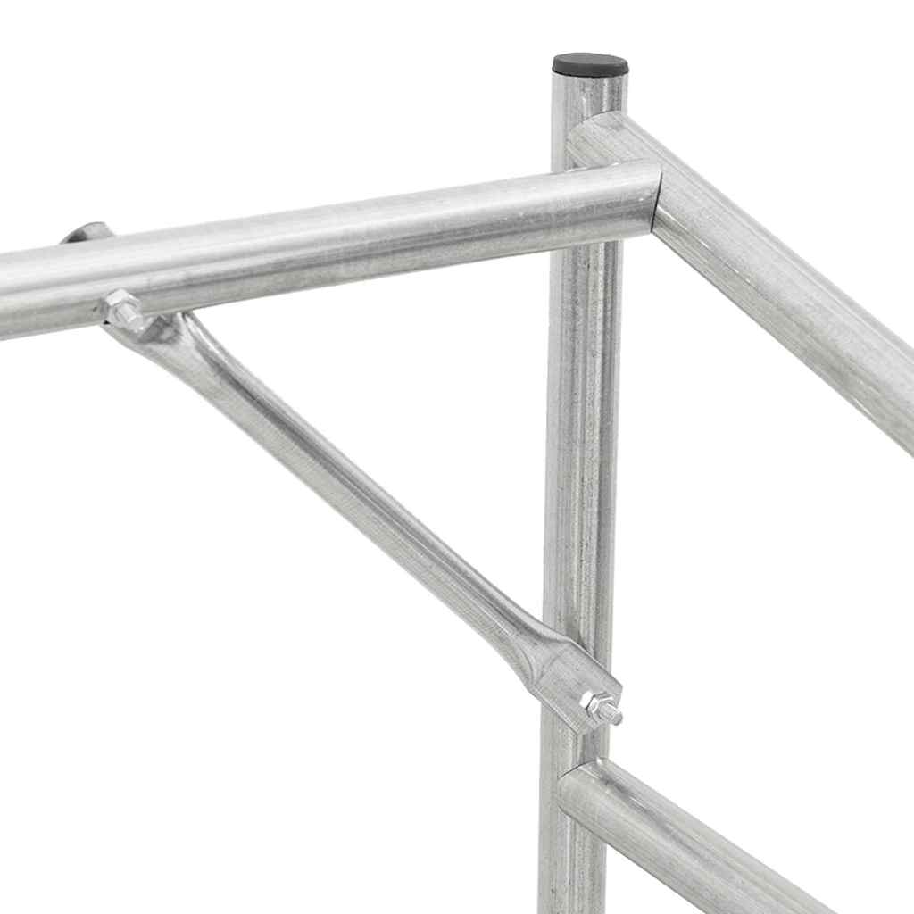 Vedstativ Med Regntrekk 100X60X200 Cm Galvanisert Stål