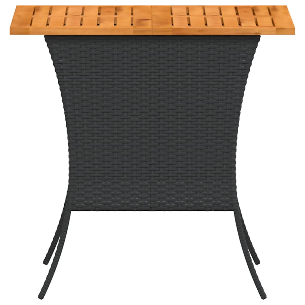 Hagebord Med Topp I Akasietre Svart 105X75X72 Cm Polyrotting