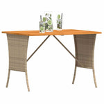 Hagebord Med Topp I Akasietre Beige 105X75X72 Cm Polyrotting