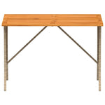 Hagebord Med Topp I Akasietre Beige 105X75X72 Cm Polyrotting