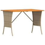 Hagebord Med Topp I Akasietre Beige 105X75X72 Cm Polyrotting