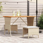 Hagebord Med Topp I Akasietre Beige 105X75X72 Cm Polyrotting