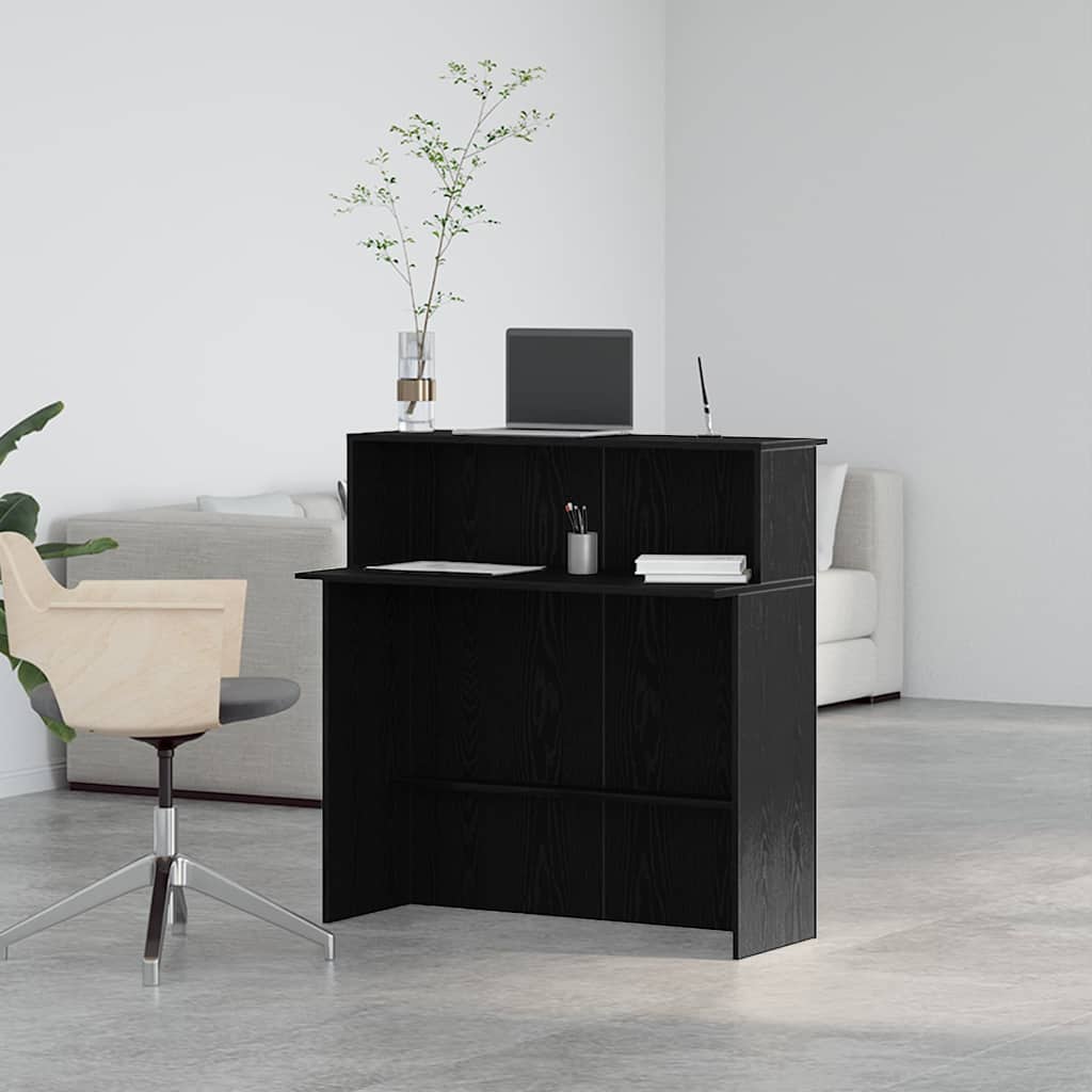 Resepsjonspult Svart 100X50X103,5 Cm Konstruert Tre