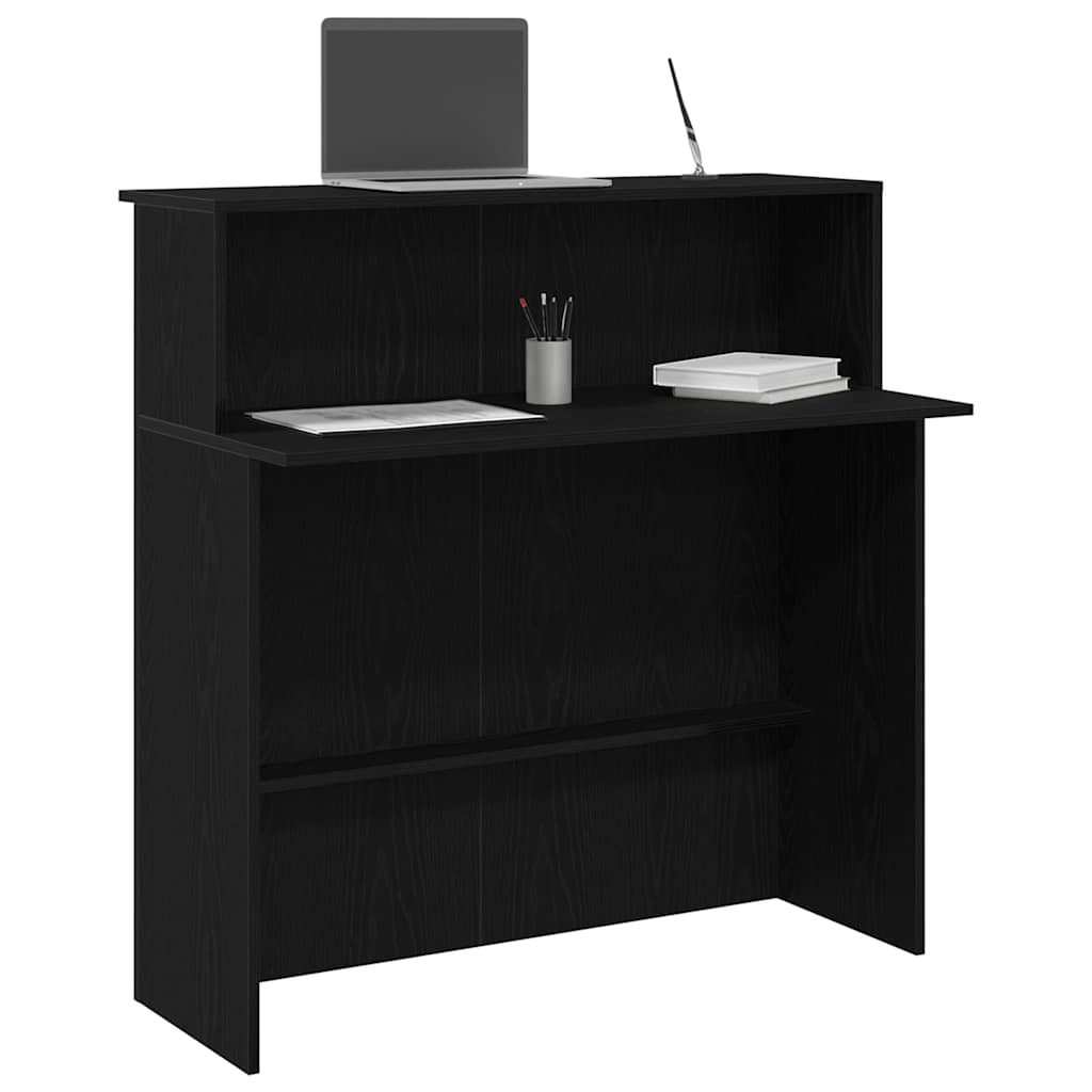 Resepsjonspult Svart 100X50X103,5 Cm Konstruert Tre