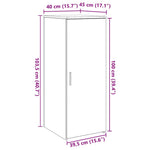 Oppbevaringsskap Hvit 40X45X103,5 Cm Konstruert Tre
