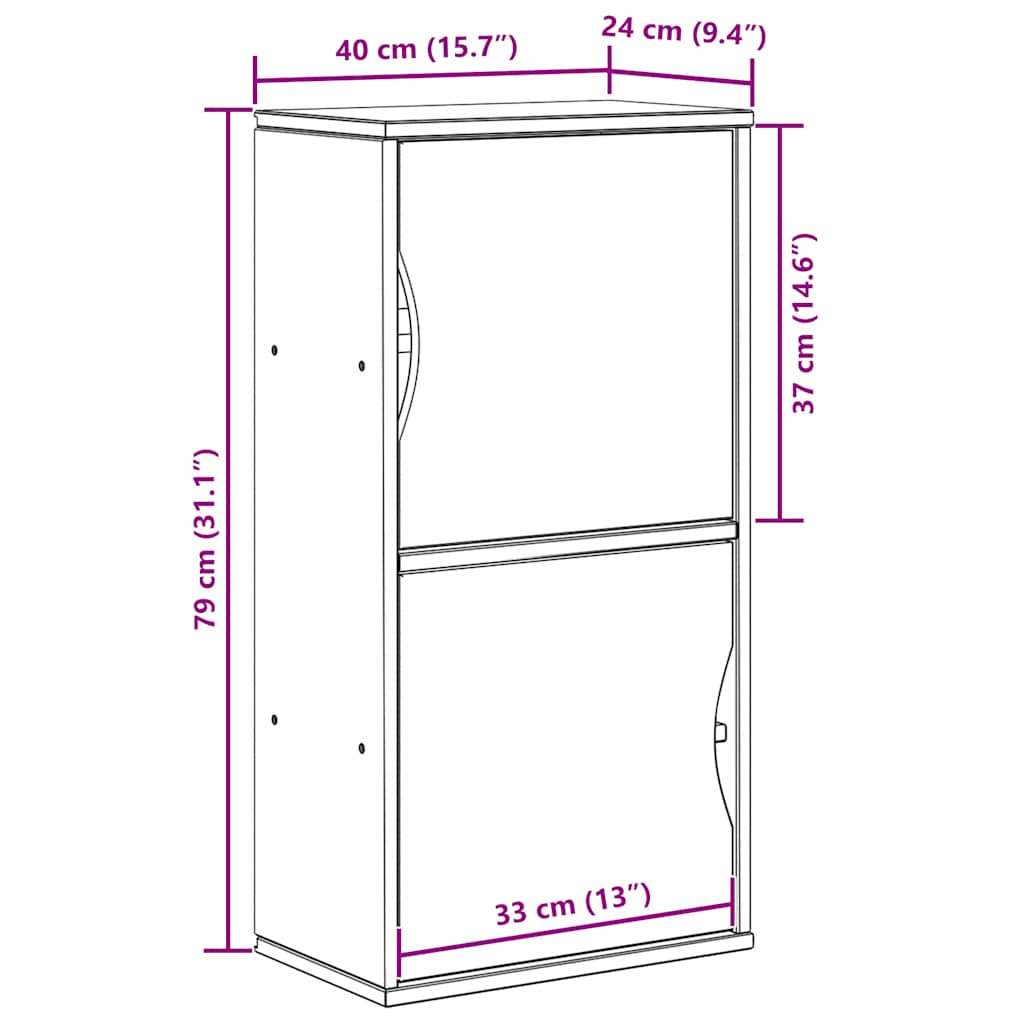 Sideskap Odda 40X24X79 Cm Heltre Furu