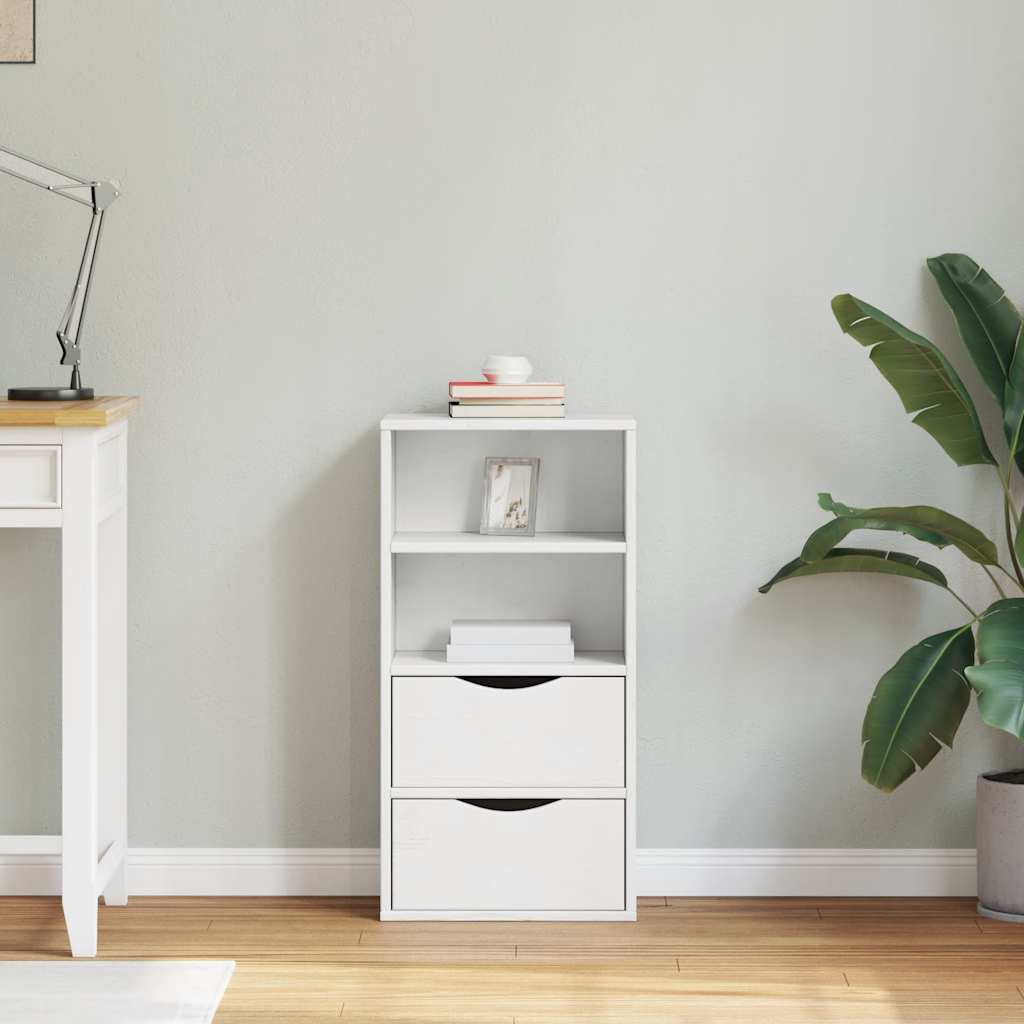 Sideskap Med Skuffer Odda Hvit 40X24X79 Cm Heltre Furu