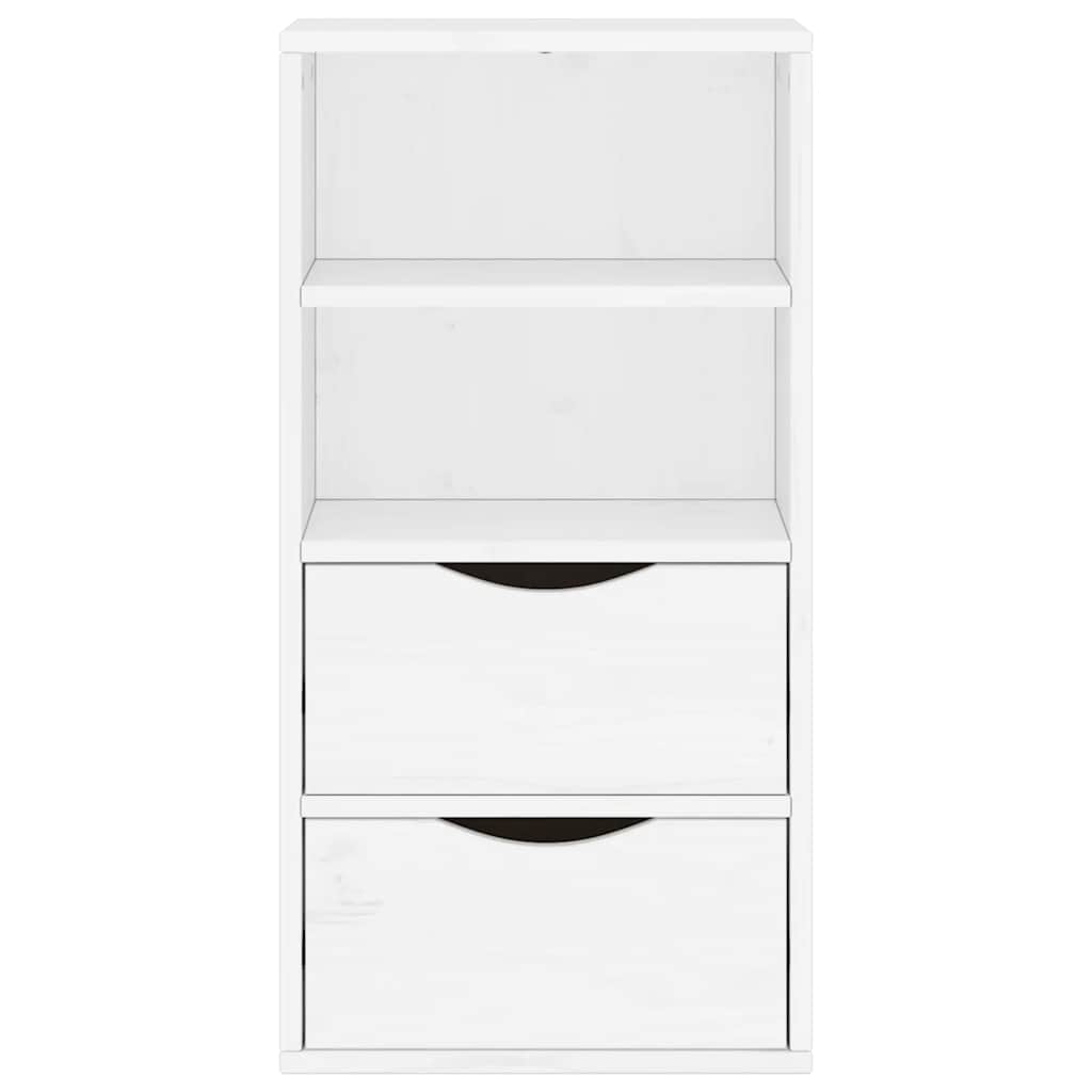 Sideskap Med Skuffer Odda Hvit 40X24X79 Cm Heltre Furu