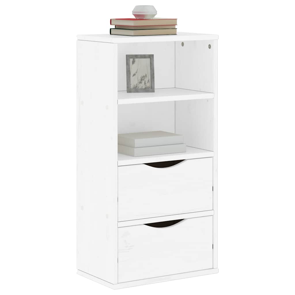 Sideskap Med Skuffer Odda Hvit 40X24X79 Cm Heltre Furu