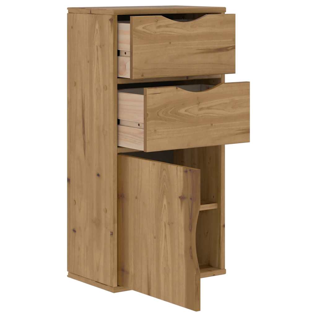 Sideskap Med Skuffer Odda 40X24X79 Cm Heltre Furu