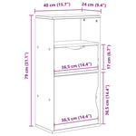 Sideskap Med Skuff Odda 40X24X79 Cm Heltre Furu