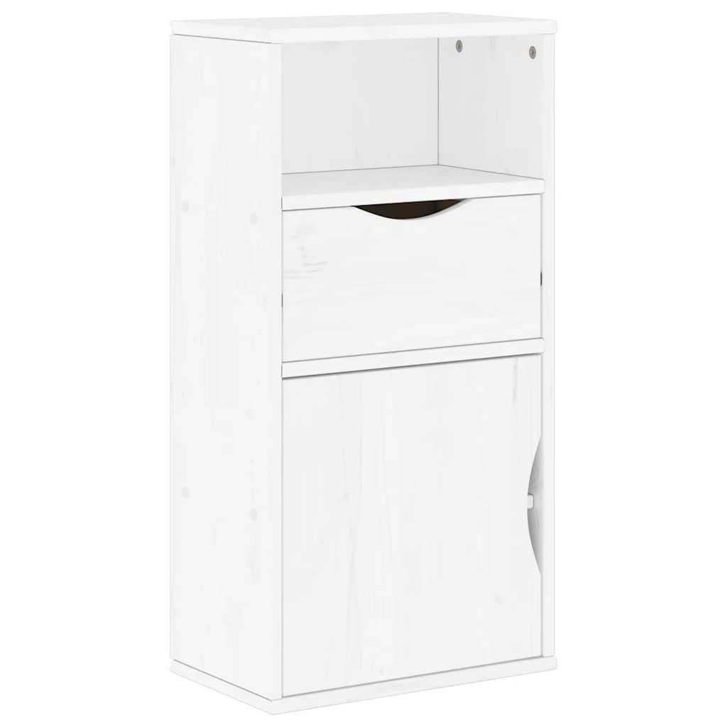 Sideskap Med Skuff Odda Hvit 40X24X79 Cm Heltre Furu