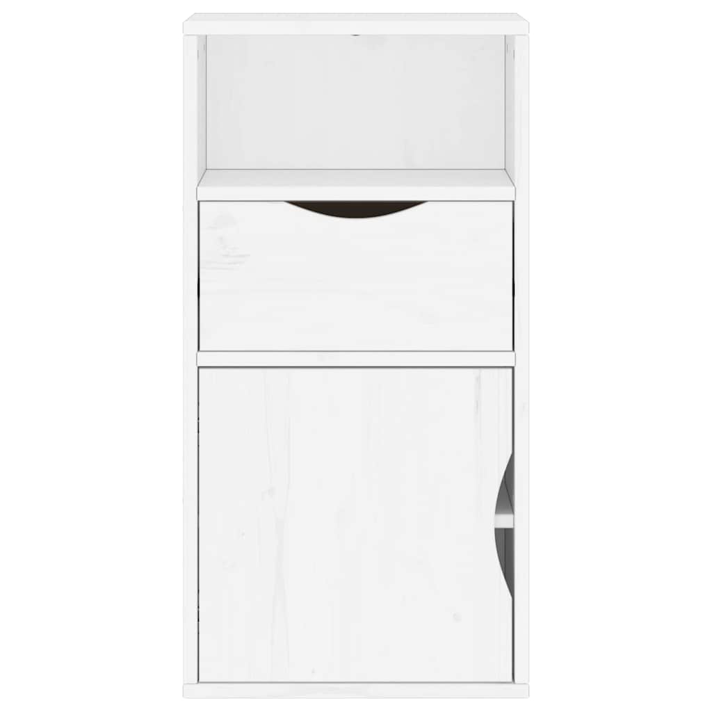Sideskap Med Skuff Odda Hvit 40X24X79 Cm Heltre Furu