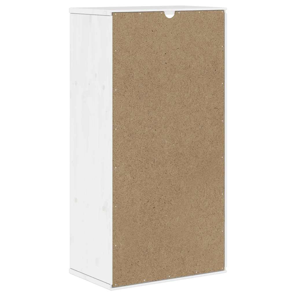 Sideskap Med Skuff Odda Hvit 40X24X79 Cm Heltre Furu