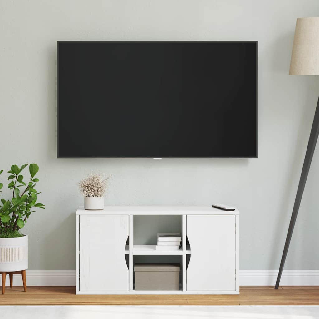 Tv-Skap Odda Hvit 79X24X40 Cm Heltre Furu