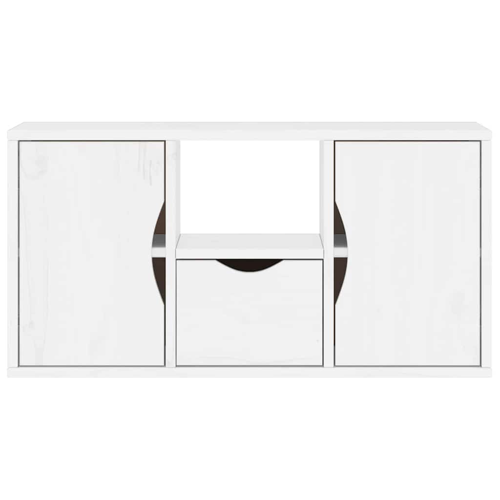 Tv-Skap Med Skuff Odda Hvit 79X24X40 Cm Heltre Furu