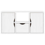 Tv-Skap Med Skuff Odda Hvit 79X24X40 Cm Heltre Furu
