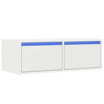Tv-Benk Med Led-Lys Hvit 75X35,5X25 Cm