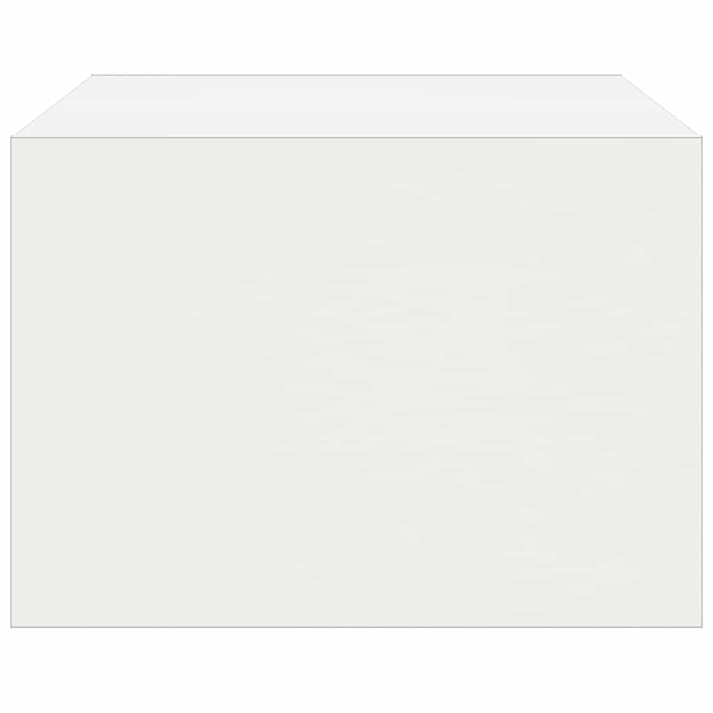 Tv-Benk Med Led-Lys Hvit 75X35,5X25 Cm